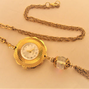 Vintage CRITERION watch pendant GP wind up RUNS